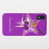 Meisjes ballerina paarse rode haarnaam Case-Mate iPhone case (Achterkant (horizontaal))