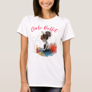 Meisjes Ballet Dancer, Schattige Ballerina T-shirt