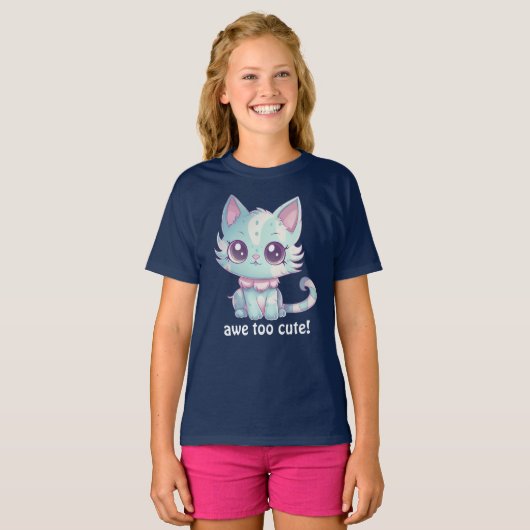 Meisjes' Basic T-Shirt (Voorkant volledig)