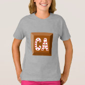 Meisjes Basis T-shirt CHOCOLADE CANADA (Voorkant)