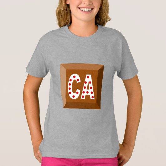 Meisjes Basis T-shirt CHOCOLADE CANADA (Voorkant)