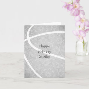 Meisjes Basketbal Licht Grijs Sport Verjaardag Kaart