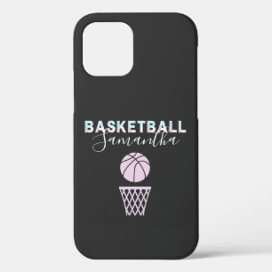 Meisjes Basketbal Naam Schattige Basket Gepersonal iPhone 12 Hoesje