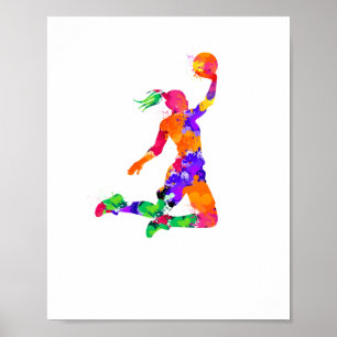 Meisjes basketbal voor basketbal fan en basketbal poster