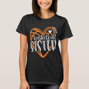 Meisjes Basketball Zuster Hartstoornissen T-shirt