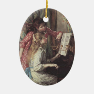 Meisjes bij de piano door Pierre Renoir Keramisch Ornament
