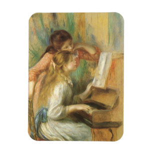 Meisjes bij de piano door Pierre Renoir Magneet