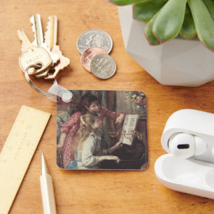 Meisjes bij de piano door Pierre Renoir Sleutelhanger