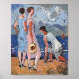 Meisjes bij het Zee Christopher Wood Poster