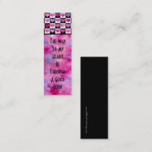 Meisjes Bladwijzer Mini Visitekaartje (Voorkant / Achterkant)