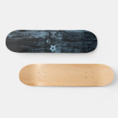 meisjes blauw grunge skateboard (Horizontaal)
