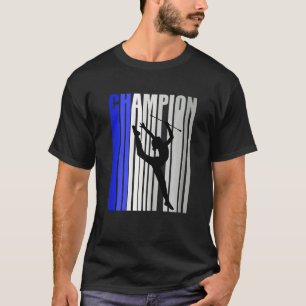 Meisjes Blauw Ritmische Gymnastiek Verjaardagstrai T-shirt