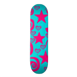 Meisjes Blauwgroen Blauwe Warmroze Stars Hartsrill Skateboard