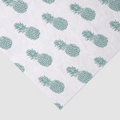 Meisjes Blauwgroen Glitter Pineapple Pattern Tissuepapier (Detail)
