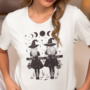 Meisjes blijven Meisjes Heksen Vintage Hekserij  Tri-Blend Shirt