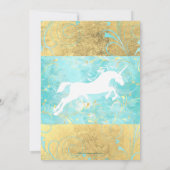 Meisjes Bloem Eenhoorn Verjaardagsfeestuitnodiging Kaart (Achterkant)