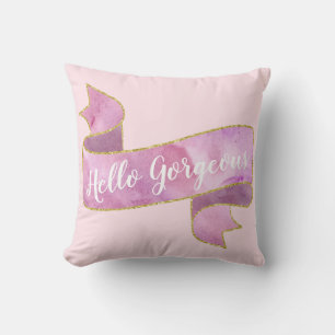 Meisjes Blush Pink Hallo Goudlint Kussen