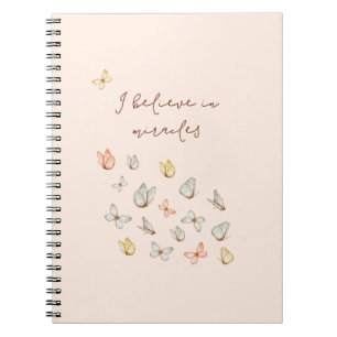Meisjes Blush Pink Waterverf Butterflies Notitieboek