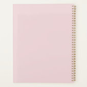 Meisjes Blush Roze Monogram Naam script 2023 Plann Planner (Achterkant)