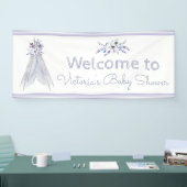 Meisjes Boho Tribal Teepee Baby shower Banner (Beurs)