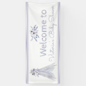 Meisjes Boho Tribal Teepee Baby shower Banner (Verticaal)