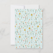 Meisjes Boho Wildflower Bedankt Baby shower (Achterkant)