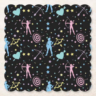Meisjes Boogschieten - Girly Hearts Stars Archer Kartonnen Onderzetters