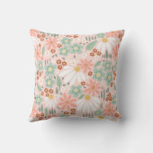 Meisjes Chic Roze Madeliefje Wildbloem Bloemig Kussen (Achterkant)