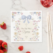 Meisjes Christelijke Doop Pastel Boog Wilde Bloem Servet (Insitu)