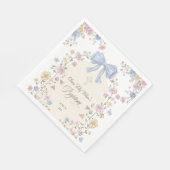 Meisjes Christelijke Doop Pastel Boog Wilde Bloem Servet (Hoek)