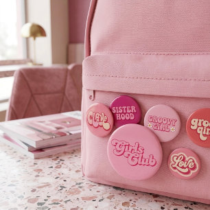 Meisjes Club Ronde Button 3,2 Cm