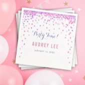 Meisjes confetti strooit verjaardagsfeestdecor servet