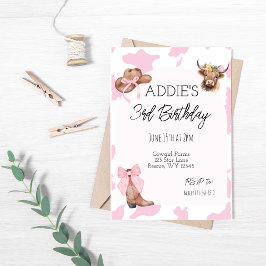 Meisjes Cowgirl Verjaardag Uitnodiging