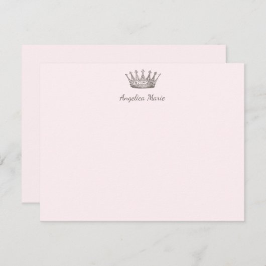 Meisjes Crown Princess Script Name Sjabloon (Voorkant / Achterkant)