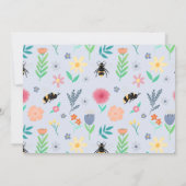 Meisjes Cute Bloem Bij Kinderen Verjaardag Foto Bedankkaart (Achterkant)