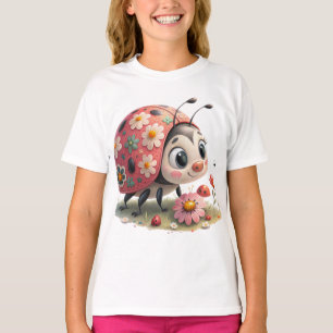 Meisjes Cute Red Lieveheersbeestje Grafische T-shi T-shirt