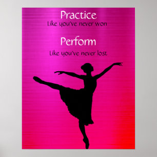 Meisjes Dance Practice voert Poster voor aanmoedig