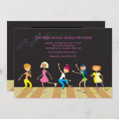 Meisjes Dansen Party Uitnodiging (Custom) (Voorkant / Achterkant)