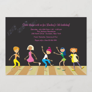 Meisjes Dansen Party Uitnodiging (Custom)