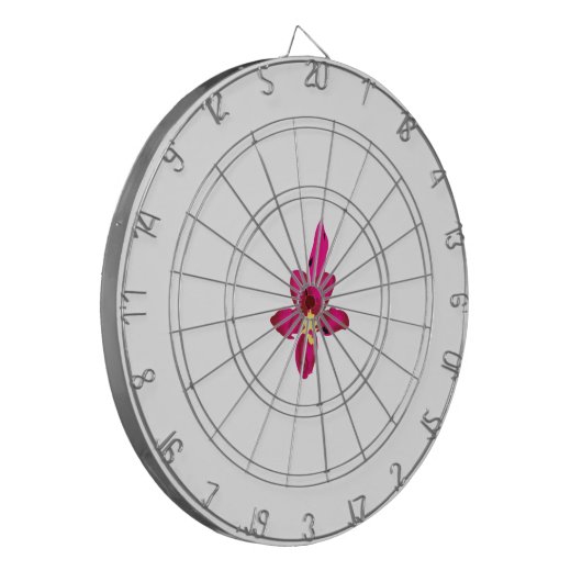 Meisjes design, lichtgoud, paars rood dartbord (Voorkant Links)