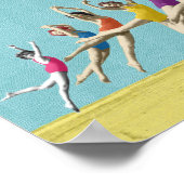 meisjes die op het strand lopen poster (Hoek)