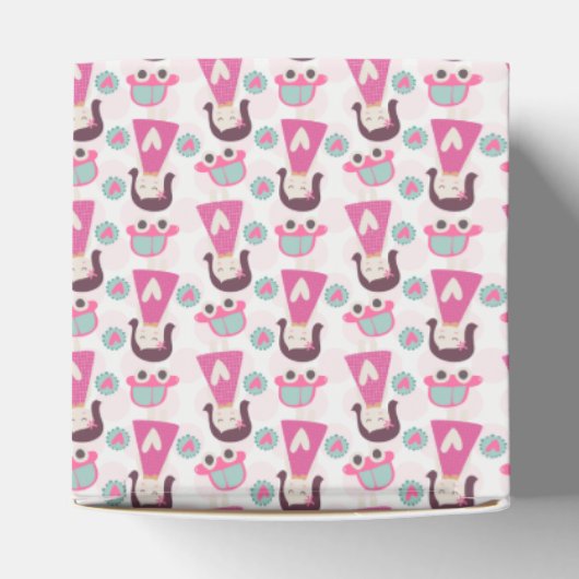 Meisjes die plaatsen zoeken bedankdoosjes (Bovenkant)