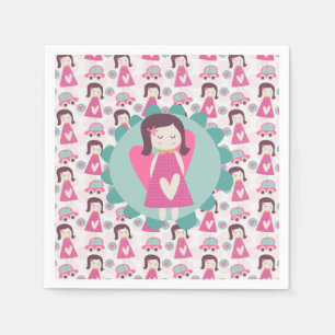 Meisjes die plaatsen zoeken servet