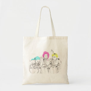 MEISJES DIE SPAGHETTI ETEN TOTE BAG