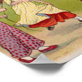 Meisjes die touwtje springen in de 19e eeuw poster (Hoek)