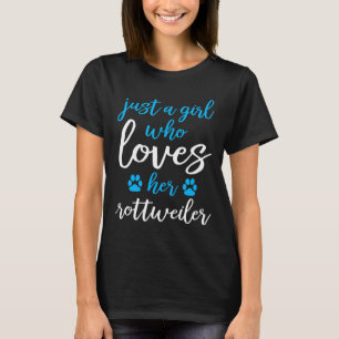 Meisjes die van hun honden houden rottweiler t-shirt