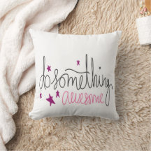 Meisjes doen iets Geweldige Typografie Pillow