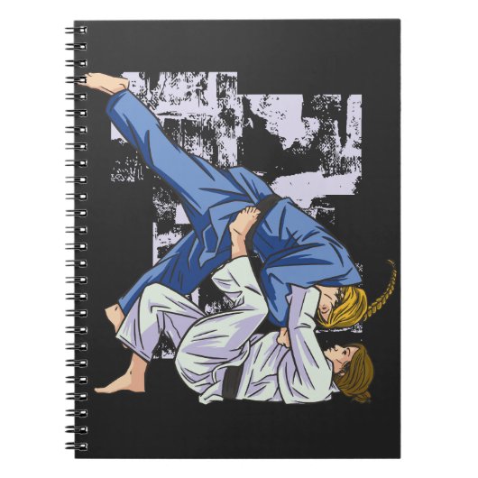 meisjes doen judo sport notitieboek (Voorkant)