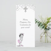Meisjes Doop Christening Menu Programma (Staand voorkant)
