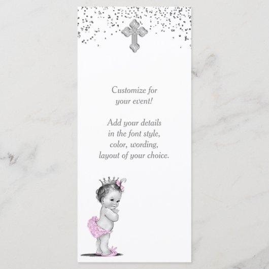 Meisjes Doop Doop Menu Programma (Achterkant)